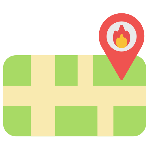 posizione dell'incendio Generic color fill icona