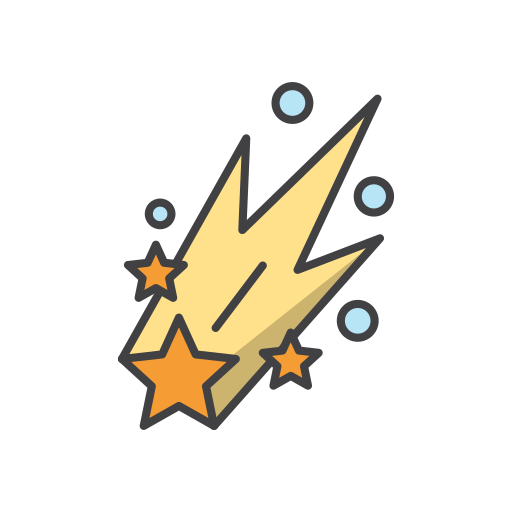 stella cadente Generic color outline icona