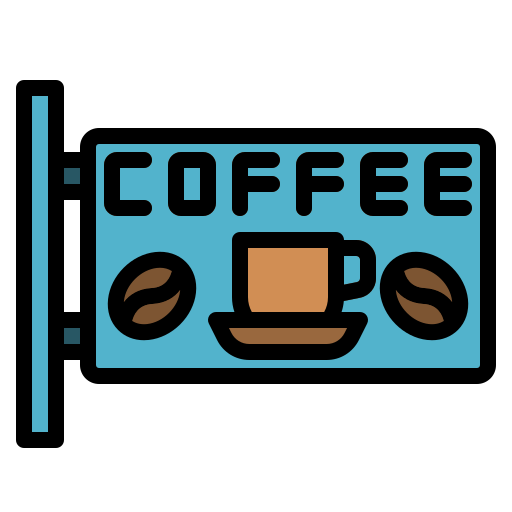 coffeeshop Generic color outline icoon