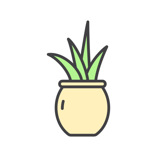 plant in bloempot Generic color outline icoon
