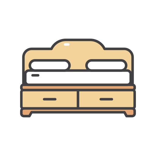 Bed Generic color outline icon