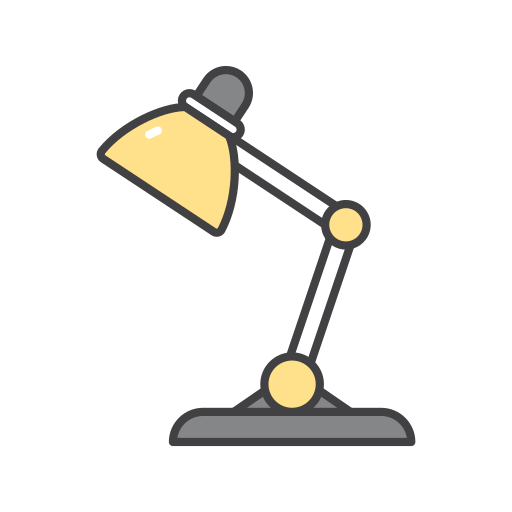 lámpara de escritorio Generic color outline icono
