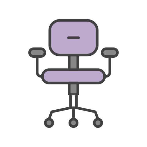 cadeira de escritório Generic color outline Ícone
