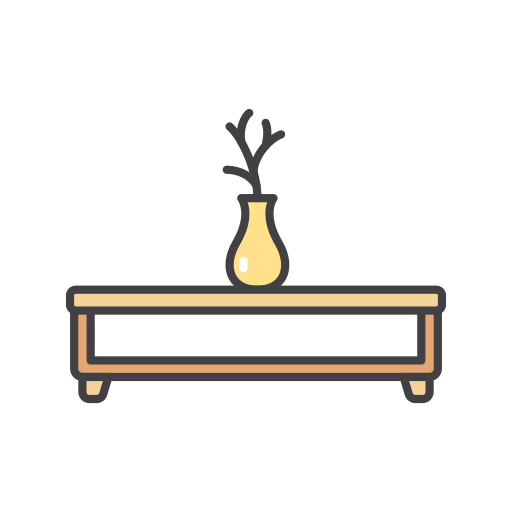 커피 테이블 Generic color outline icon