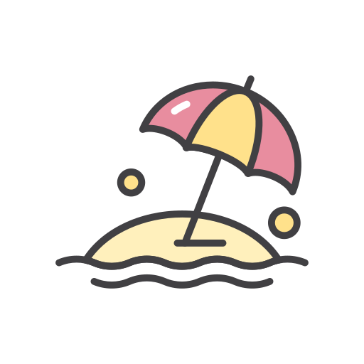 Sun umbrella Generic color outline icon