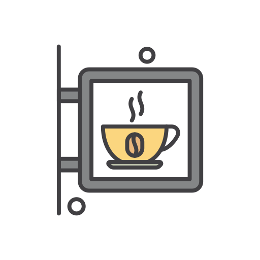 コーヒーショップ Generic color outline icon