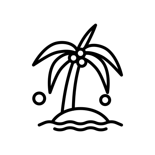 ヤシの木 Generic black outline icon