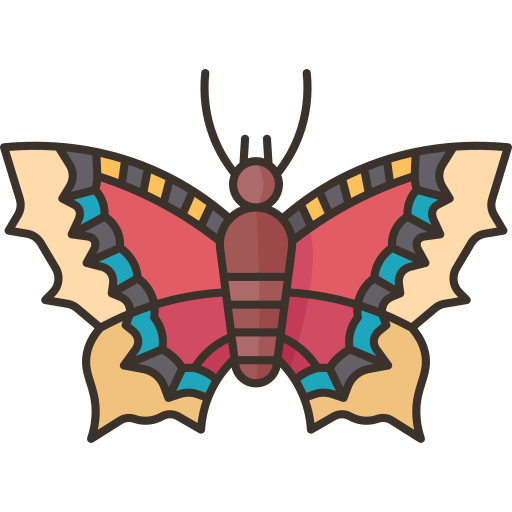 papillon Amethys Design Lineal Color Icône