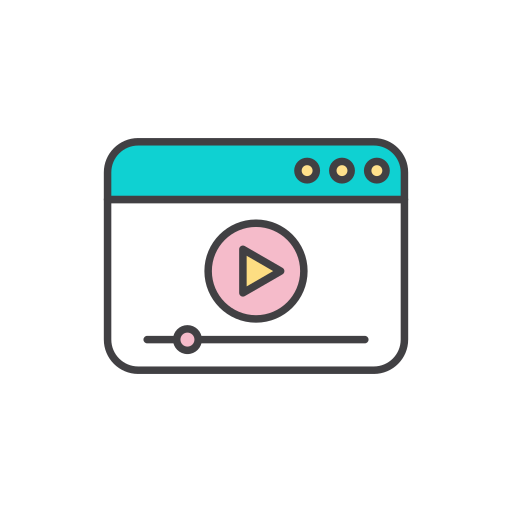 reproductor de video Generic color outline icono