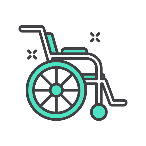 Инвалидная коляска Generic color outline иконка