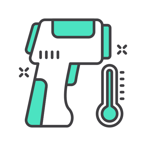 pistola termometro Generic color outline icona