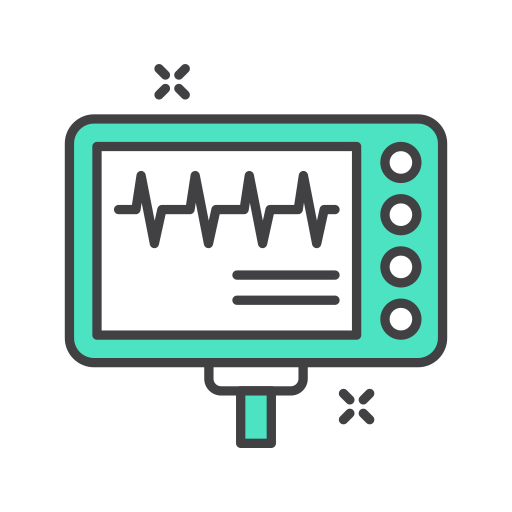 monitor de pulso cardiaco Generic color outline icono