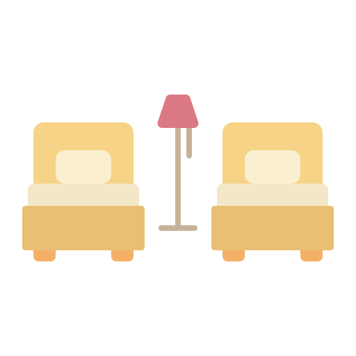 Twin beds Generic color fill icon
