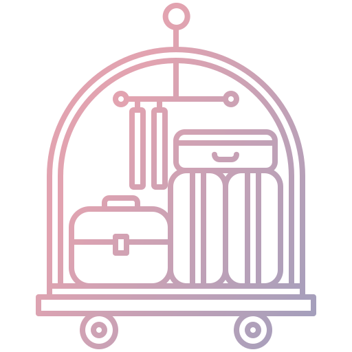 carrito de maletas Generic gradient outline icono