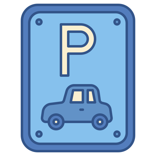 parkowanie samochodu Generic color outline ikona