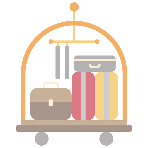 Suitcase cart Generic color fill icon