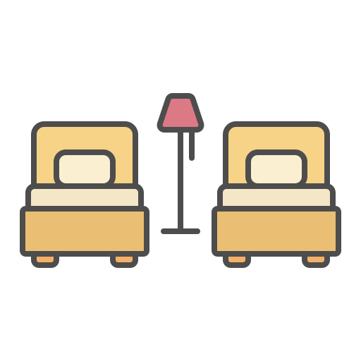 camas dobles Generic color outline icono