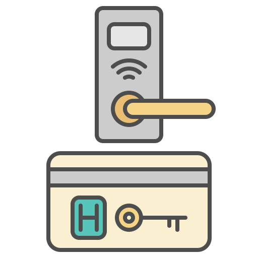 Keycard Generic color outline icon