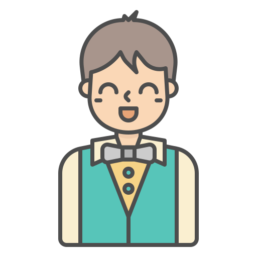 Waiter Generic color outline icon