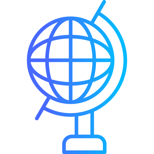 wereldbol Generic gradient outline icoon