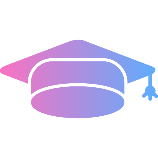 casquette de graduation Generic gradient fill Icône