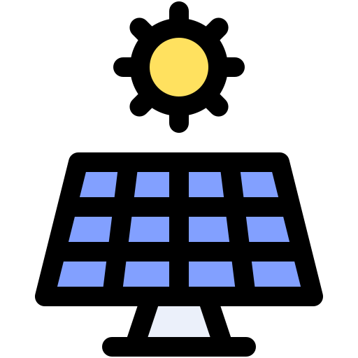 pannello solare Generic color lineal-color icona