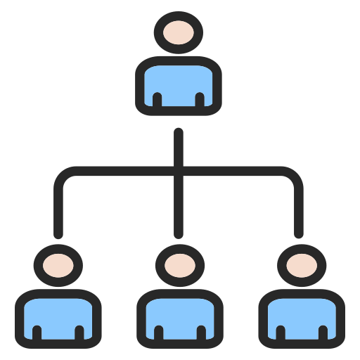 struktura organizacyjna Generic color lineal-color ikona