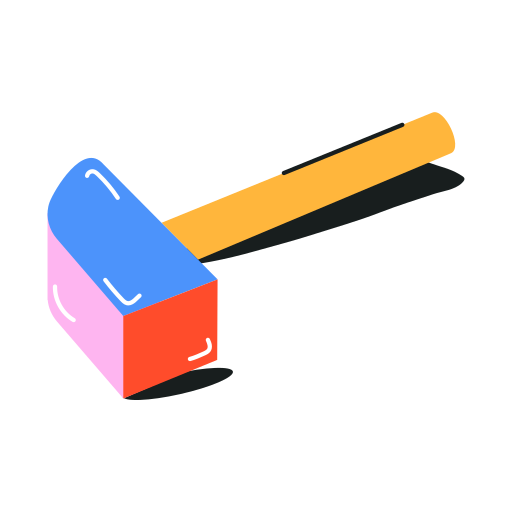 Hammer Generic color fill icon