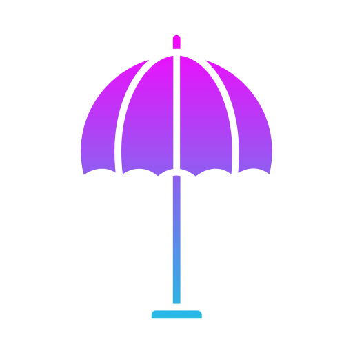 Sun umbrella Generic gradient fill icon