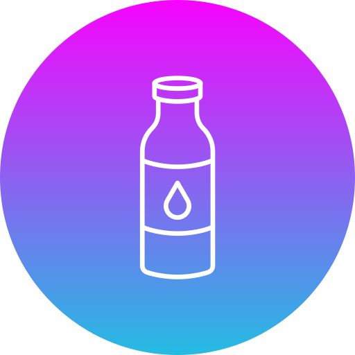 bottiglia d'acqua Generic gradient fill icona