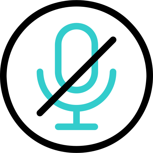 No microphone Basic Accent Outline icon