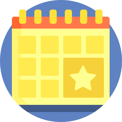 Calendar Detailed Flat Circular Flat icon