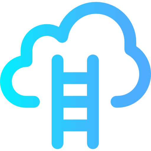 computación en la nube Super Basic Omission Gradient icono