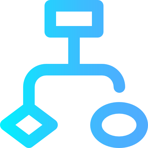 diagrama de flujo Super Basic Omission Gradient icono