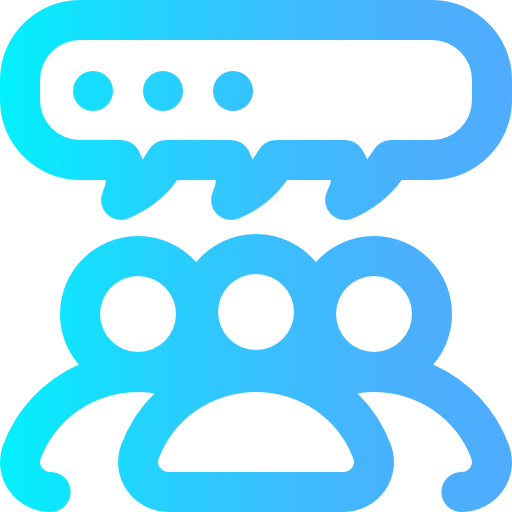 conversacion Super Basic Omission Gradient icono