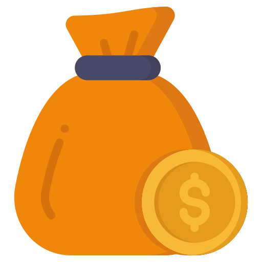 torba z pieniędzmi Generic color fill ikona