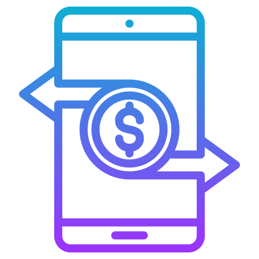 bankowość mobilna Generic gradient outline ikona