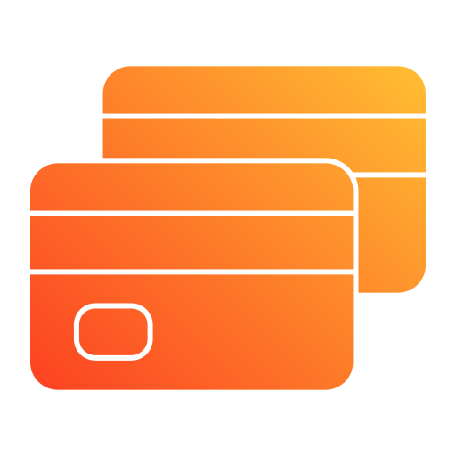 carta di credito Generic gradient fill icona
