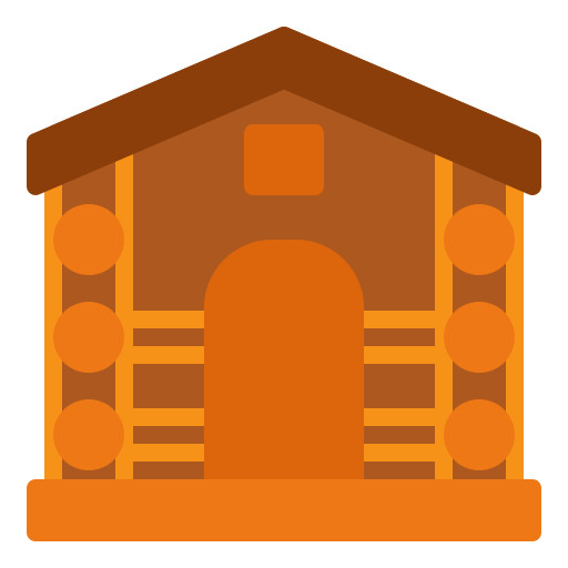 casa de madera Generic color fill icono