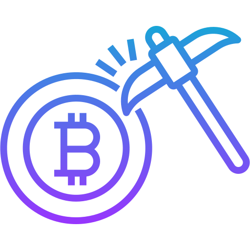 Bitcoin mining Generic gradient outline icon