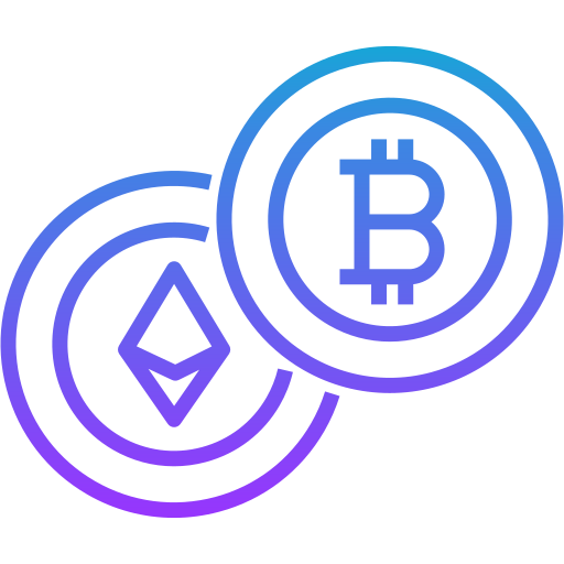 Crypto currency Generic gradient outline icon