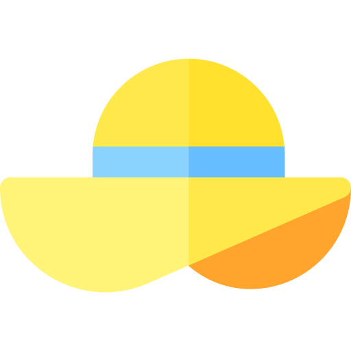 sombrero para el sol Basic Rounded Flat icono