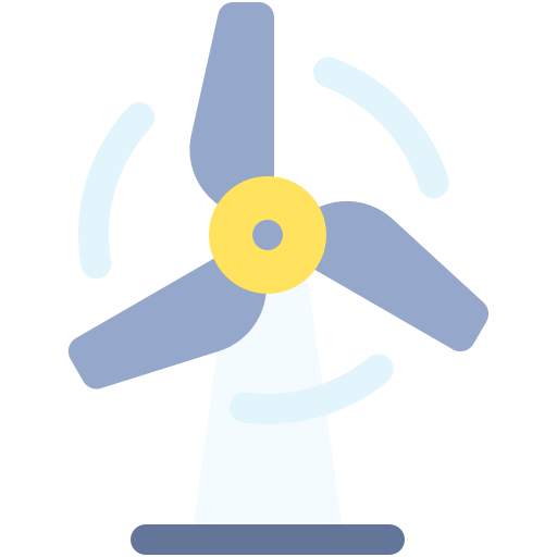 Wind turbine Generic color fill icon