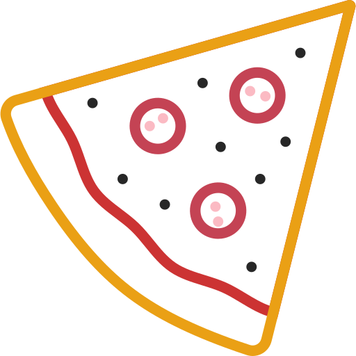 Пицца Generic color outline иконка