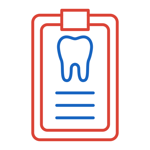 cartella dentale Generic color outline icona