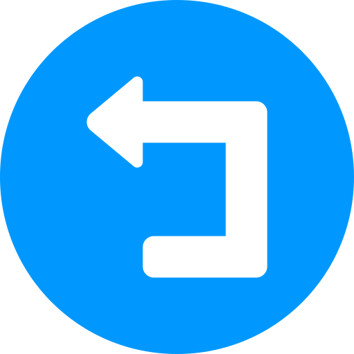 Turn left Generic color fill icon