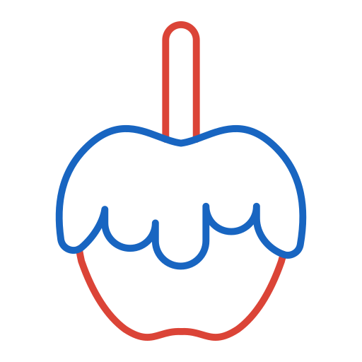 cukierkowe jabłko Generic color outline ikona