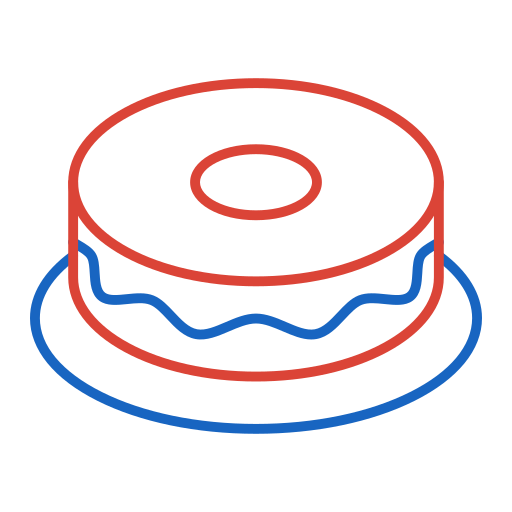 torta chiffona Generic color outline icona