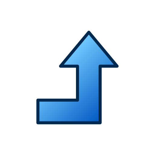 freccia in alto Generic gradient lineal-color icona