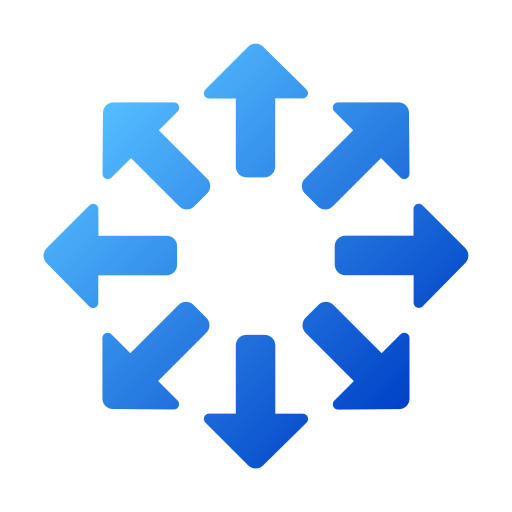 círculo de flechas Generic gradient fill icono